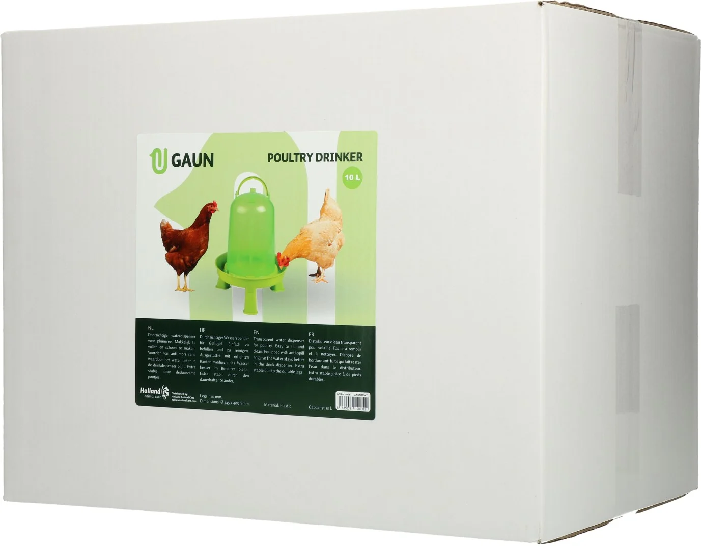 Geflügeltränke mit Füßen, limettengrün, 10 l – Gaun – Bild 3