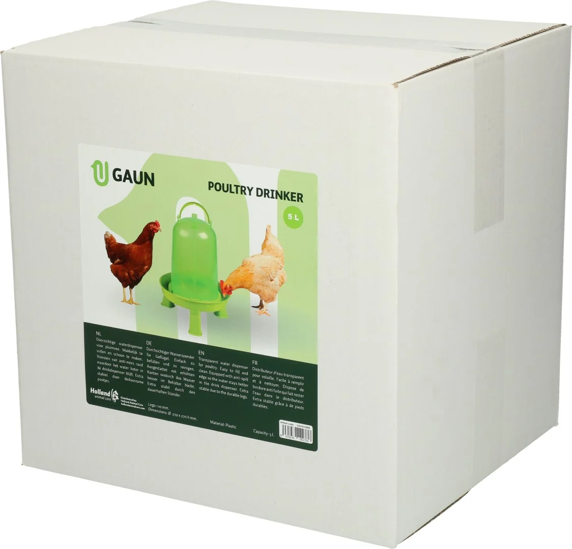 Geflügeltränke auf Füßen, Limettengrün, 5 l – Gaun – Bild 3