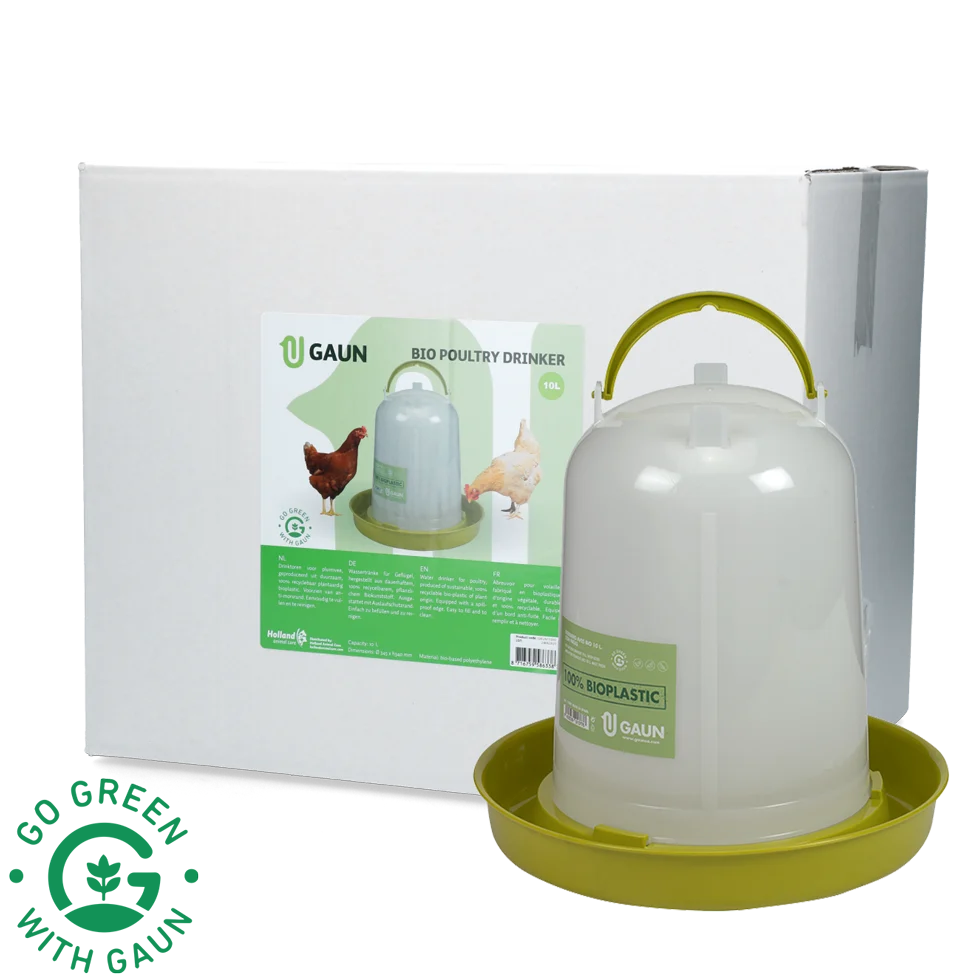 GAUN11092.png Hühnertränke aus recyceltem Kunststoff, limegrün, 10 l – Gaun Bio – Bild 1