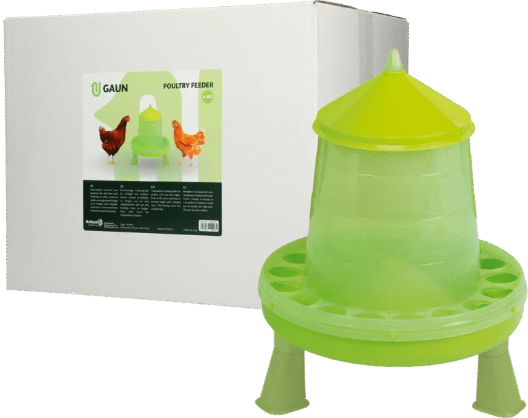 Futterturm für Geflügel auf Füßen, Limettengrün, 4 kg – Gaun