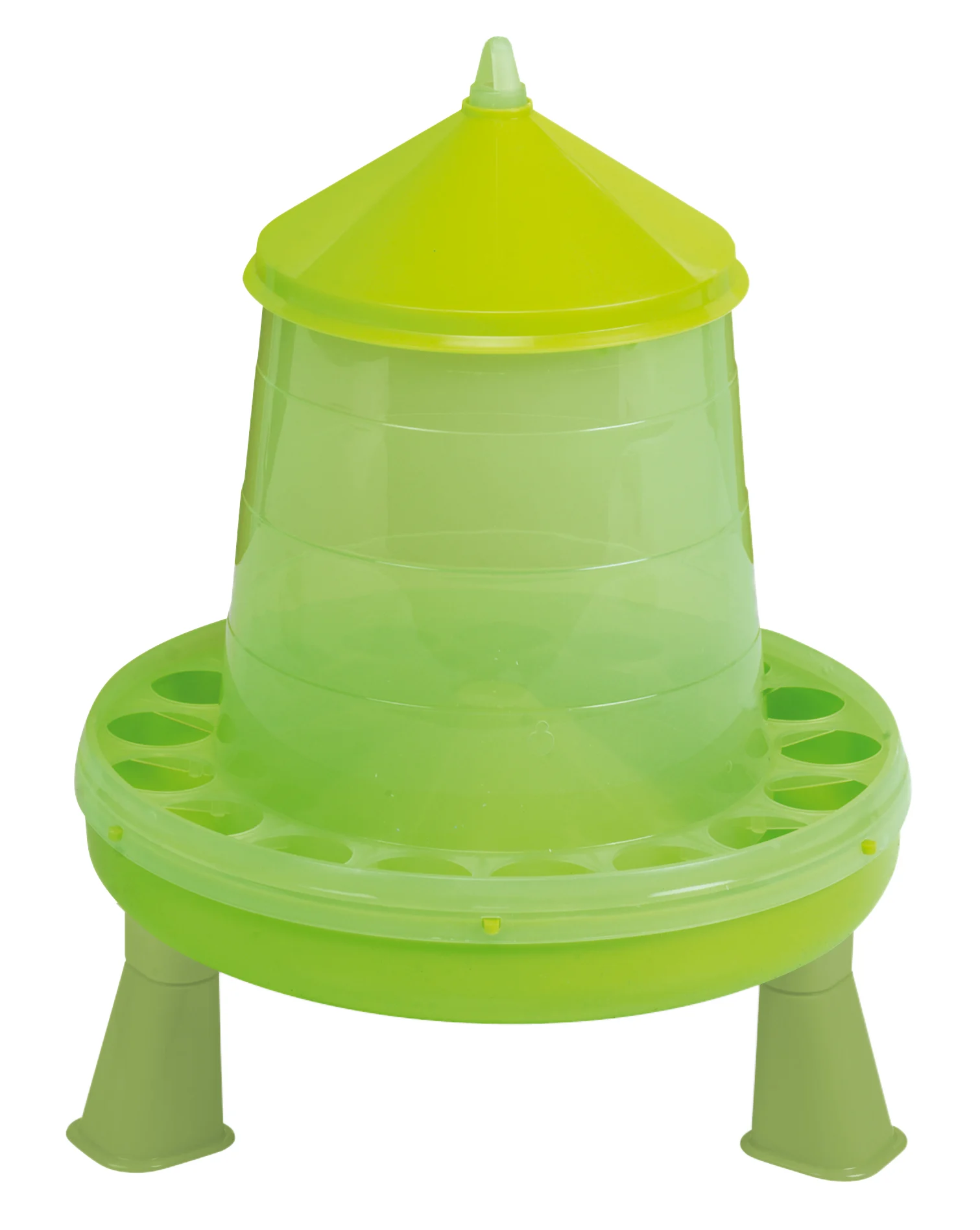 Futterturm für Geflügel auf Füßen, Limettengrün, 4 kg – Gaun – Bild 2