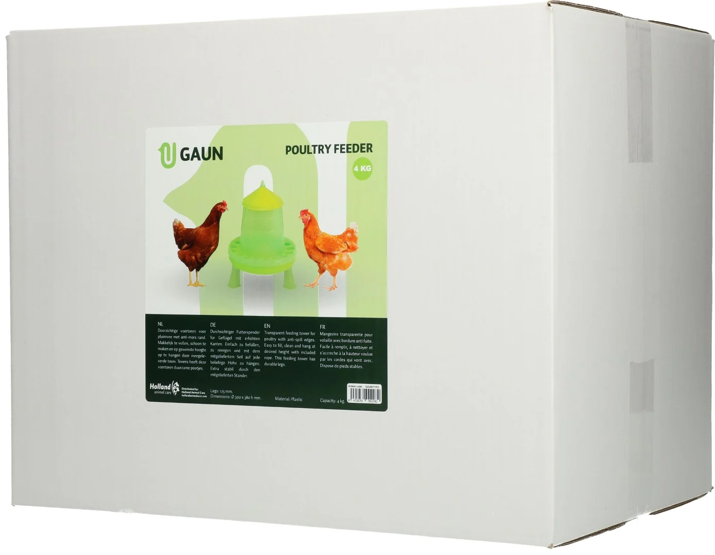 Futterturm für Geflügel auf Füßen, Limettengrün, 4 kg – Gaun – Bild 4