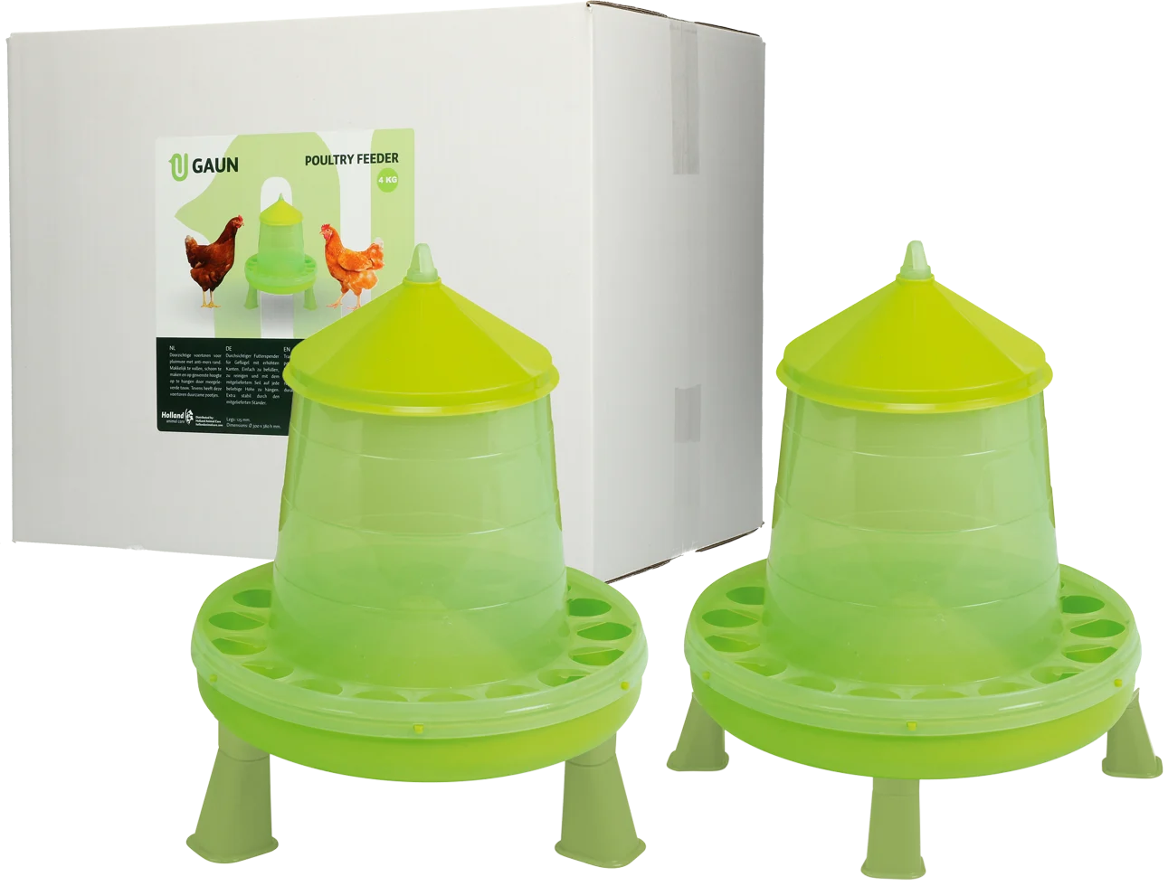 Futterturm für Geflügel auf Füßen, Limettengrün, 4 kg – Gaun – Bild 6