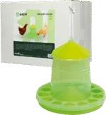 Futterturm für Geflügel aus transparentem Biokunststoff, limettengrün, 2 kg – Gaun Bio Green Lemon