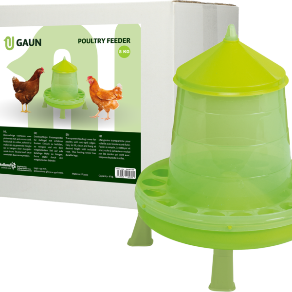 Futterturm für Geflügel auf Füßen, limettengrün, 8 kg – Gaun