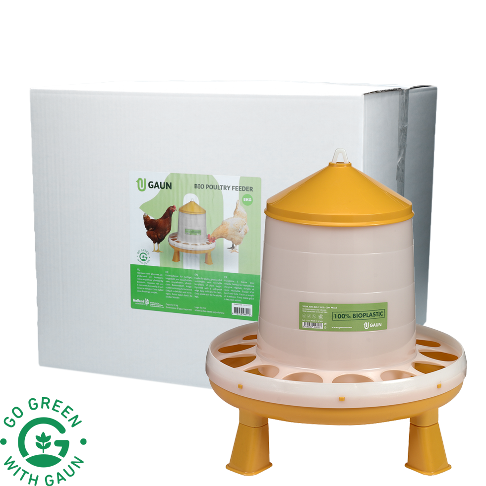 Voertoren voor Pluimvee op Pootjes, Limoengroen, 8 kg – Gaun Bio Green Lemon Futterturm für Geflügel auf Beinen, Limettengrün, 8 kg – Gaun Bio Green Lemon