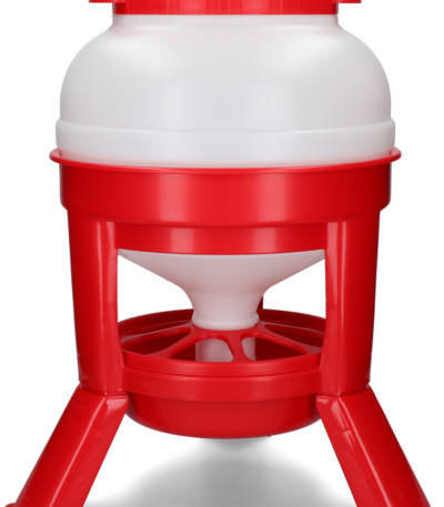 Futterturm für Geflügel auf Beinen, Rot, 20 l – Gaun Hopper