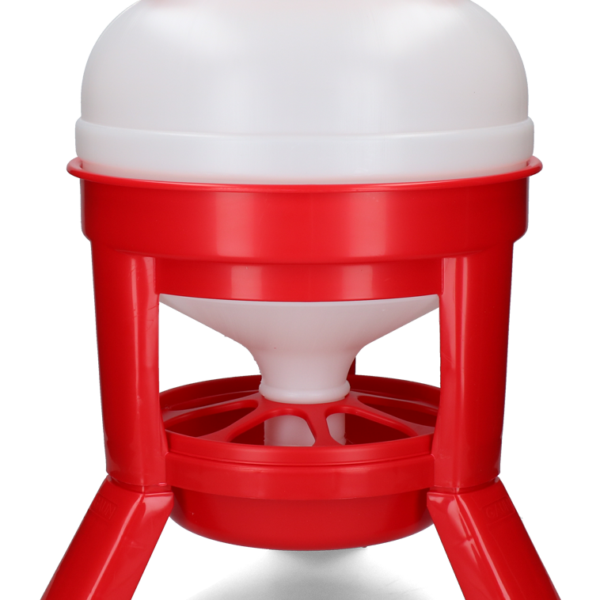 Futterturm für Geflügel auf Beinen, Rot, 20 l – Gaun Hopper