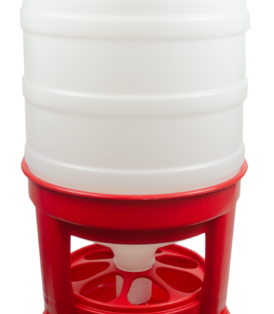 Futterturm für Geflügel auf Füßen, Rot, 40 l – Gaun Hopper