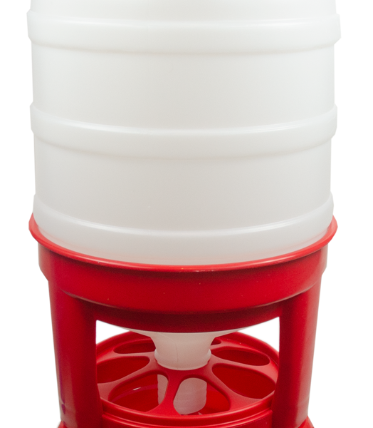 Futterturm für Geflügel auf Füßen, Rot, 40 l – Gaun Hopper