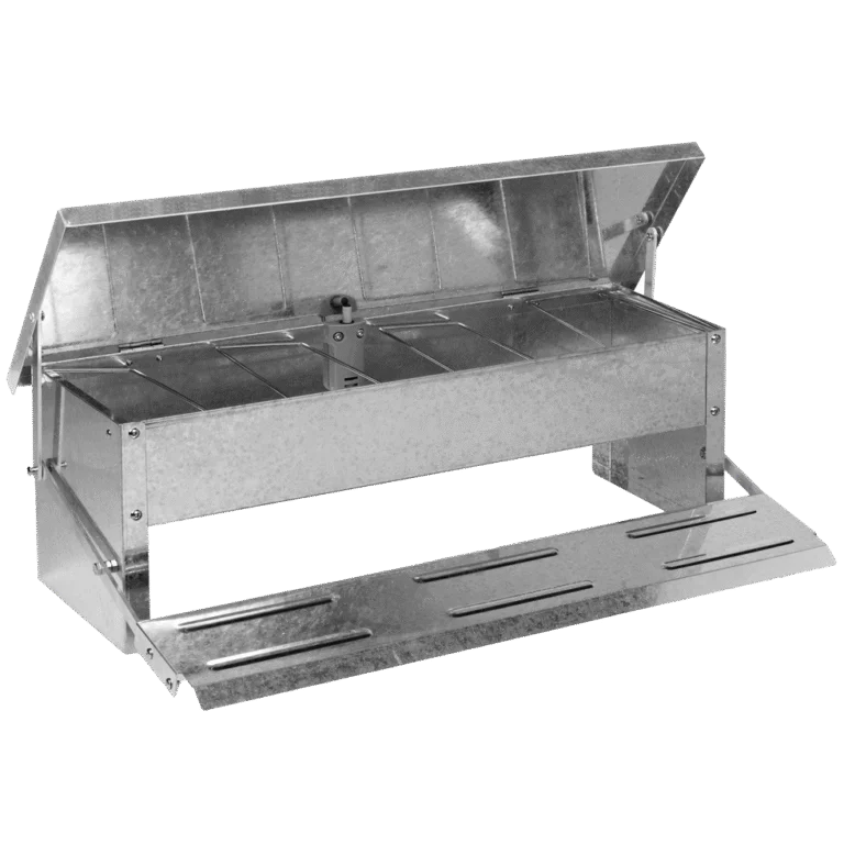 Tretfutterautomat für Hühner mit Deckel, 56 x 36 x 18,5 cm – Gaun