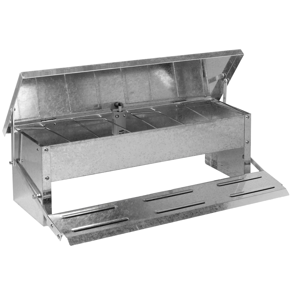 GAUN11345.png Tretfutterautomat für Hühner mit Deckel, 56 x 36 x 18,5 cm – Gaun – Bild 1