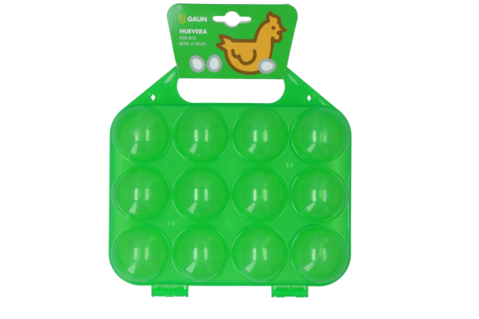 Eierablage für 12 Eier, Limettengrün, 18 x 13 cm – Gaun – Bild 1