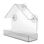 Futterhaus aus Kunststoff mit 3 Saugnäpfen, 150 x 63 x 150 mm – Gaun – Bild 2