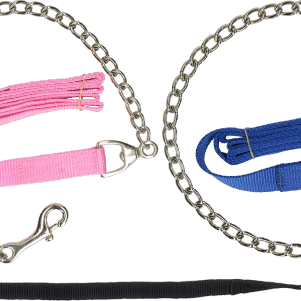 Führstrick mit Kette, Schwarz, 250 cm