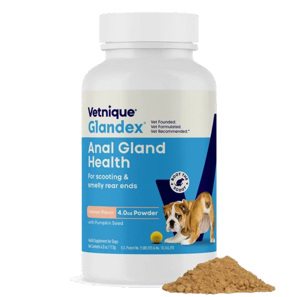 Pulver für die Analdrüsen von Hunden und Katzen, mit Lachsgeschmack, 113 g – Glandex Powder