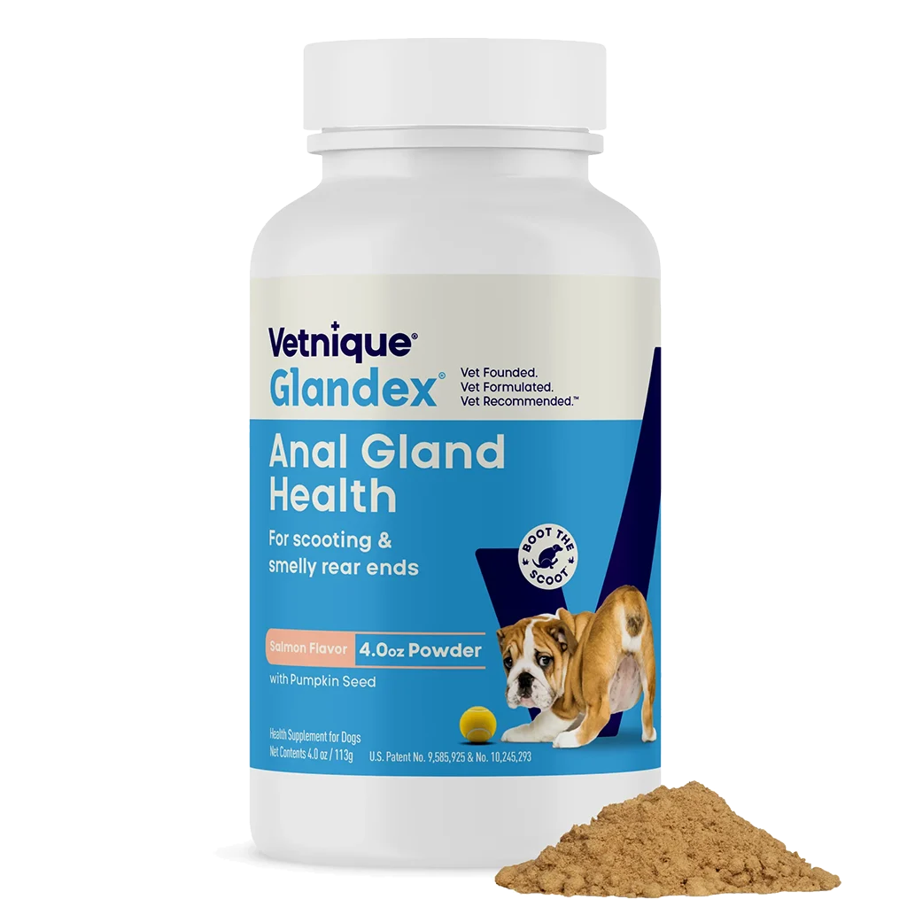 Pulver für die Analdrüsen von Hunden und Katzen, mit Lachsgeschmack, 113 g – Glandex Powder – Bild 1