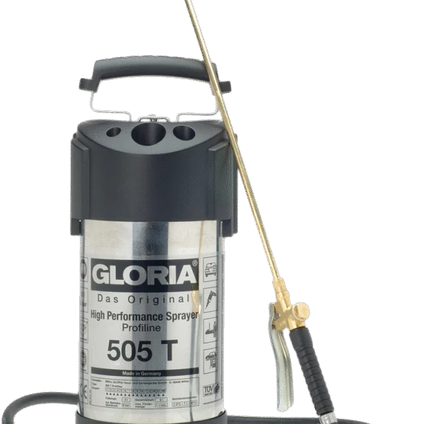 Drucksprühgerät aus Edelstahl mit Manometer, 5 l – Gloria 505T Profiline