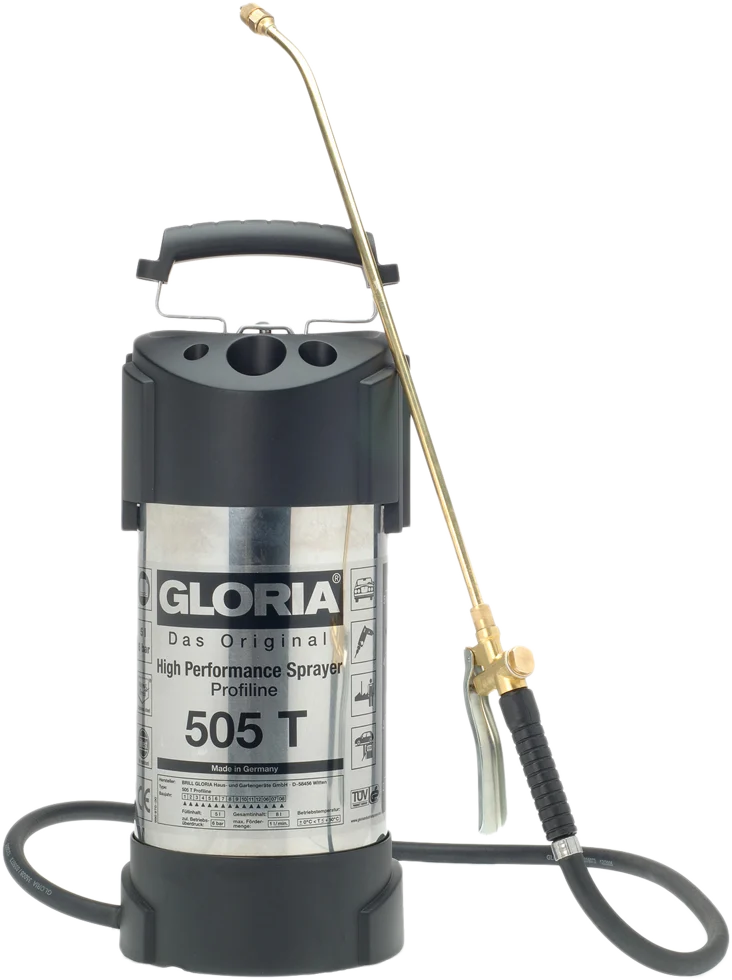 GLOR05000.png Drucksprühgerät aus Edelstahl mit Manometer, 5 l – Gloria 505T Profiline – Bild 1