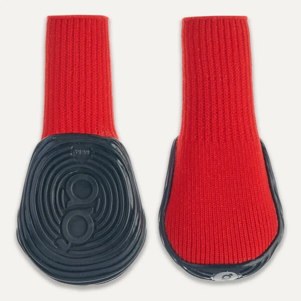 Hundeschuhe mit rutschfester Sohle, wasserdicht, Größe M, Rot und Schwarz, 2 Stück – Goo-eez Ultras