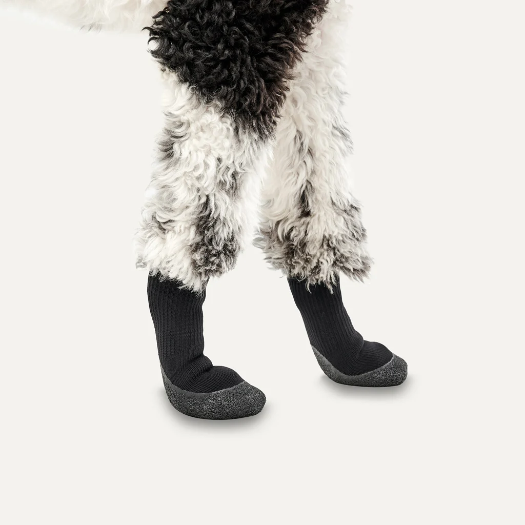 Wasserdichte Hundeschuhe mit Gummisohle, 4 Stück, XS, Camouflage und Schwarz – Goo-eez Lites – Bild 3