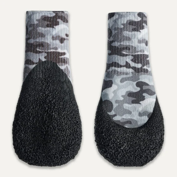 Wasserdichte Hundeschuhe mit Gummisohle, 4 Stück, S, Camouflage und Schwarz – Goo-eez Lites