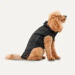Hundejacke mit Plüschfutter und wasserabweisendem Obermaterial, Größe XL, Schwarz – Goo-eez Mock Neck Signature Wrap Jacket