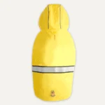 Hunderegenjacke mit Kapuze und reflektierendem Rand, Größe M, Gelb und Grau – Goo-eez Reflective Hooded Raincoat – Bild 3