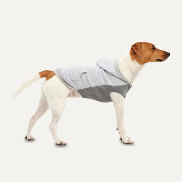 Fleece Hoodie für Hunde mit Plüschfutter, Größe XS, Grau – Goo-eez Kangaroo Fleece Hoodie