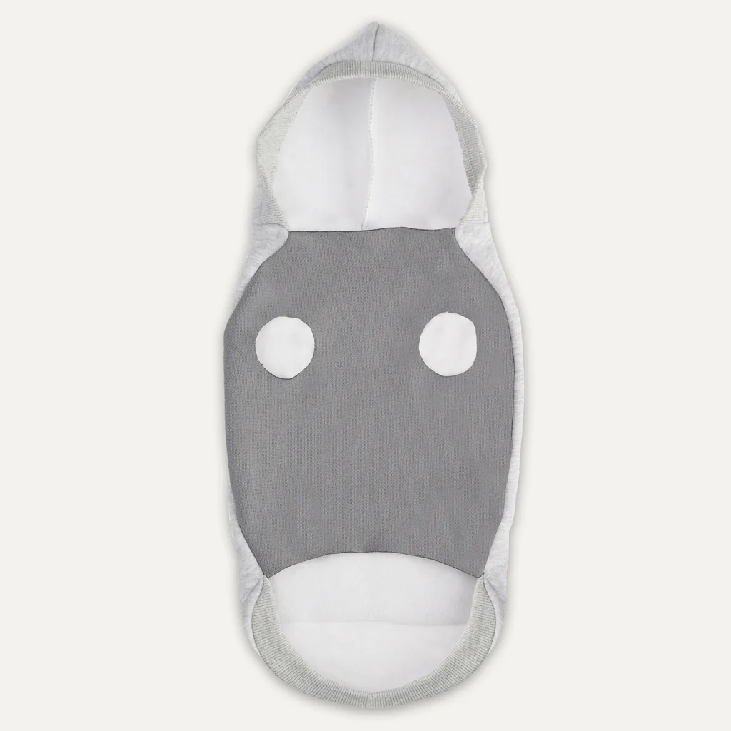 Fleece Hoodie für Hunde mit Plüschfutter, Größe XS, Grau – Goo-eez Kangaroo Fleece Hoodie – Bild 5