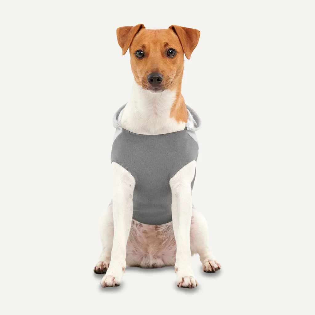 Hoodie für Hunde aus Fleece mit Plüschfutter, Größe M, Grau – Goo-eez Kangaroo Fleece Hoodie – Bild 3