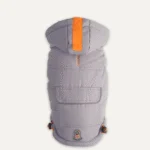 Hundeschneeoverall mit Kapuze, wasserdicht, S, 40 cm Rückenlänge, grau – Goo-eez Hooded Full Body Snowsuit – Bild 5