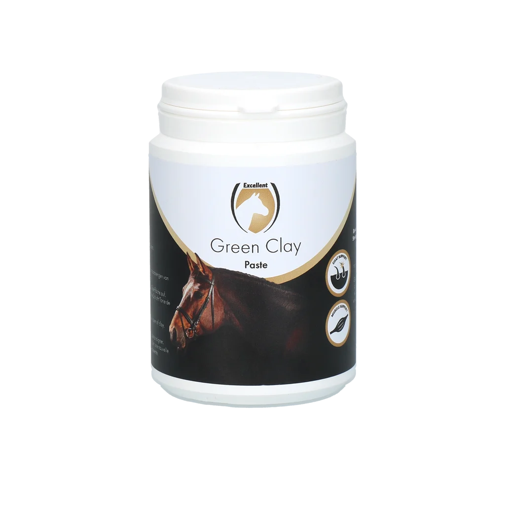 GROE00980.png Gebrauchsfertige grüne Tonpaste für die Haut, 250 g – Excellent Horse Green Clay Paste – Bild 1