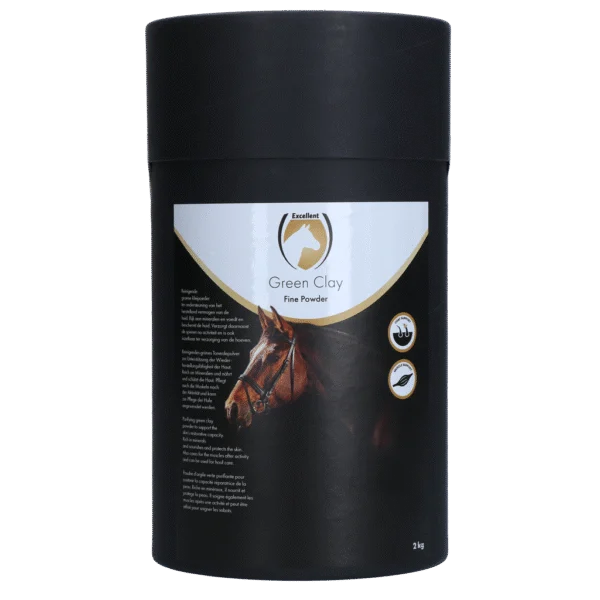 Grünes Tonerdepulver für die Haut, 2 kg – Excellent Horse Green Clay Fine Powder