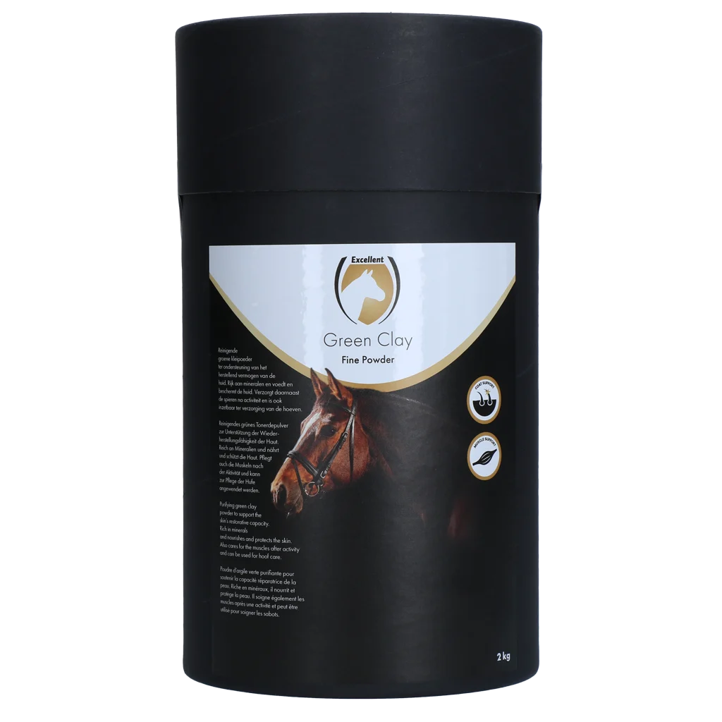 Grünes Tonerdepulver für die Haut, 2 kg – Excellent Horse Green Clay Fine Powder – Bild 1