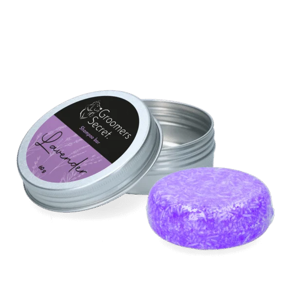 Shampoo Bar mit Spülung und Lavendelduft, 60 g – Groomers Secret Shampoo Bar Lavendel