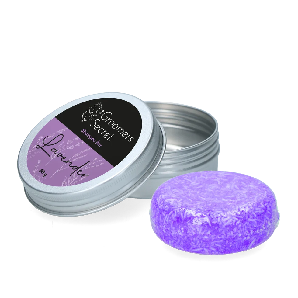 Shampoo Bar mit Spülung und Lavendelduft, 60 g – Groomers Secret Shampoo Bar Lavendel – Bild 1
