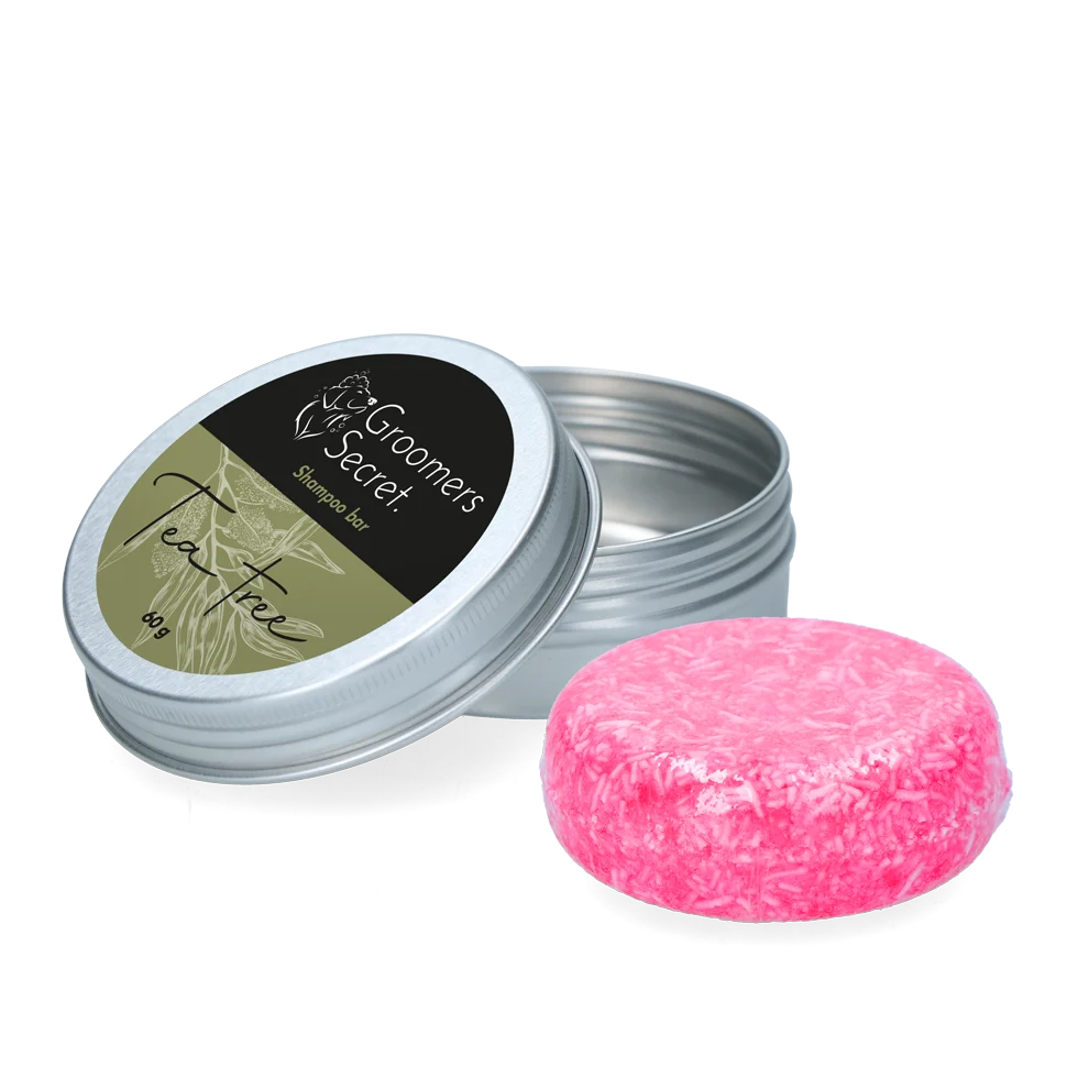 GROO021.png Festes Shampoo mit Conditioner und Tea Tree Duft, 60 g – Groomers Secret Shampoo Bar Tea Tree – Bild 1