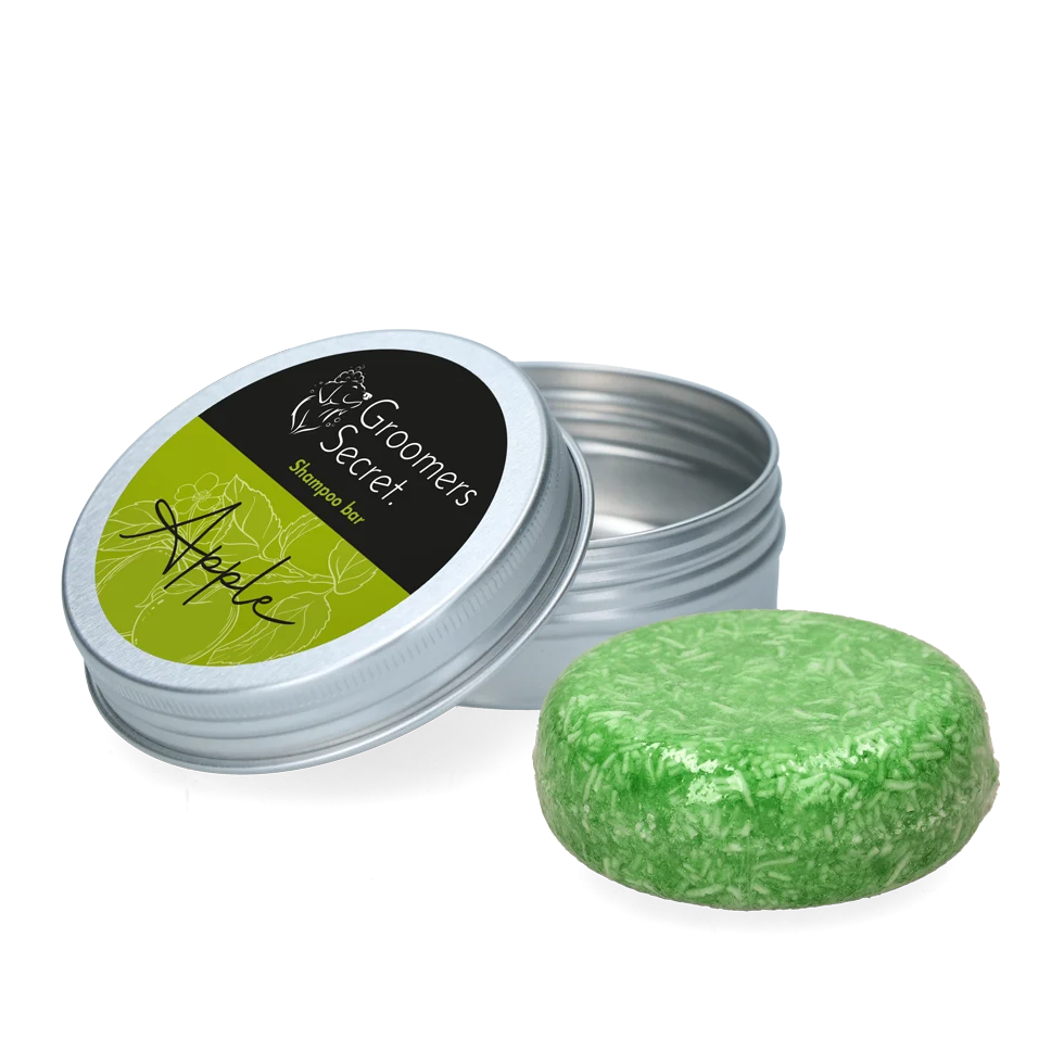 Shampoobar mit Spülung und Apfelduft, 60 g – Groomers Secret Shampoo Bar Appel – Bild 1