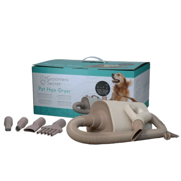 Hundeföhn mit Aufsätzen zum Trocknen und Kämmen – Groomers Secret Pet Hair Dryer