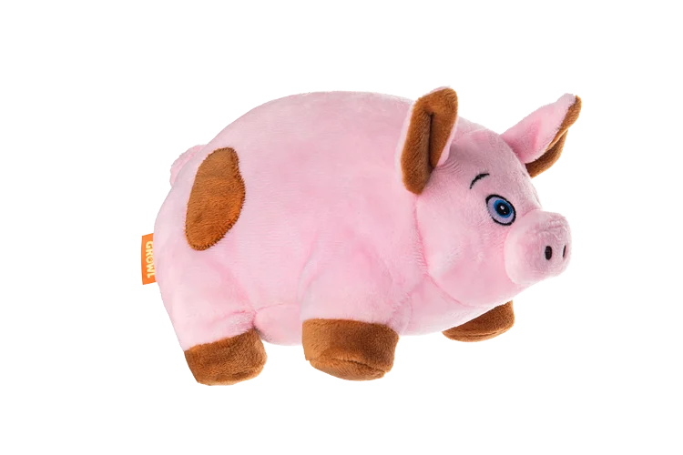 Plüsch Hundespielzeug mit großem Quietscher – Growl Trofflers Oinkers das Schwein – Bild 3