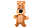 Hundekuscheltier aus Plüsch Biber mit Quietscherplatte und Quietscher – Growl Belly Boomerz Benny der Biber