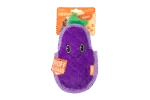Quietschspielzeug für Hunde mit drei Quietschern – Growl Flip Floppz Eddie die Aubergine