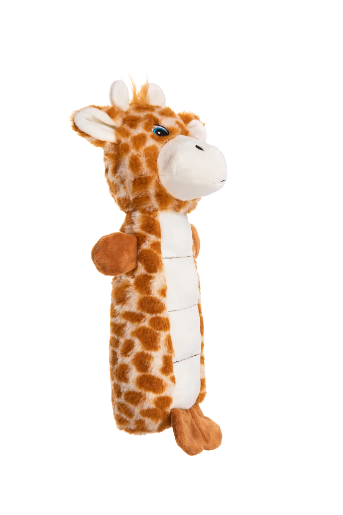 Plüsch Hundekuscheltier mit Quietschfläche und Quietscher – Growl Belly Busters Ginny die Giraffe – Bild 3