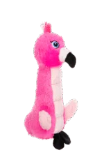 Plüsch Hundespielzeug Flamingo mit Knistermatte und Quietscher – Growl Belly Burdz Fione der Flamingo – Bild 3