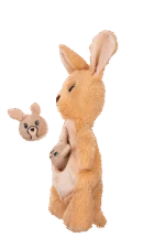 Plüsch Hundekuscheltier mit Quietschern und 2 versteckten Spielzeugen – Growl Sidekicks Kanga Joey – Bild 3