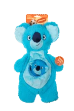 Plüsch Hundekuscheltier mit Quietschern und 2 versteckten Spielzeugen – Growl Sidekicks Koala Joey