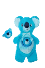 Plüsch Hundekuscheltier mit Quietschern und 2 versteckten Spielzeugen – Growl Sidekicks Koala Joey – Bild 2