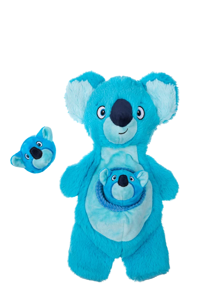 Plüsch Hundekuscheltier mit Quietschern und 2 versteckten Spielzeugen – Growl Sidekicks Koala Joey – Bild 2