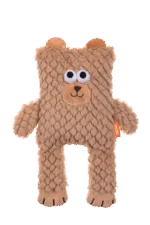 Plüschhundespielzeug in Blockform mit Quietscher – Growl Block Heads Boxy der Bär – Bild 2